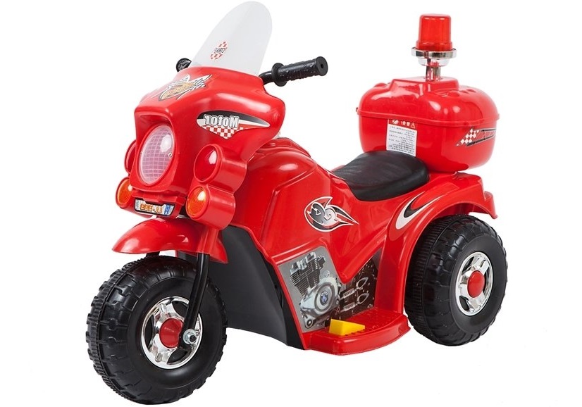 mamido Detská elektrická motorka Polícia červená