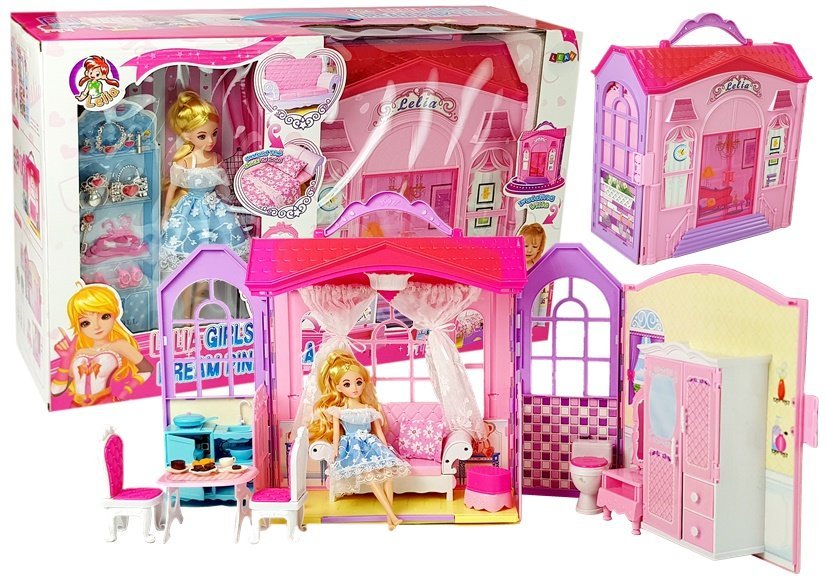 mamido Skladací domček pre bábiky s vybavením