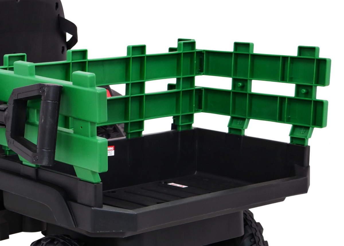 mamido Detský elektrický traktor Farm s prívesom zelený
