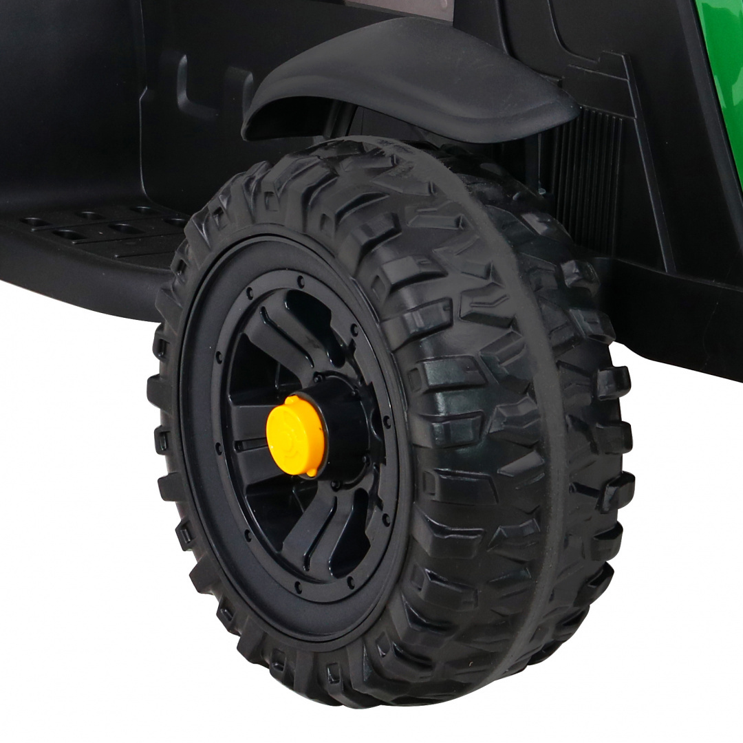mamido Detský elektrický traktor Farm s prívesom zelený