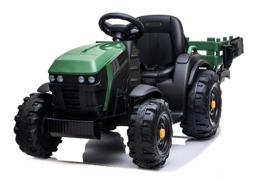 Detský elektrický traktor Farmer s prívesom zelený