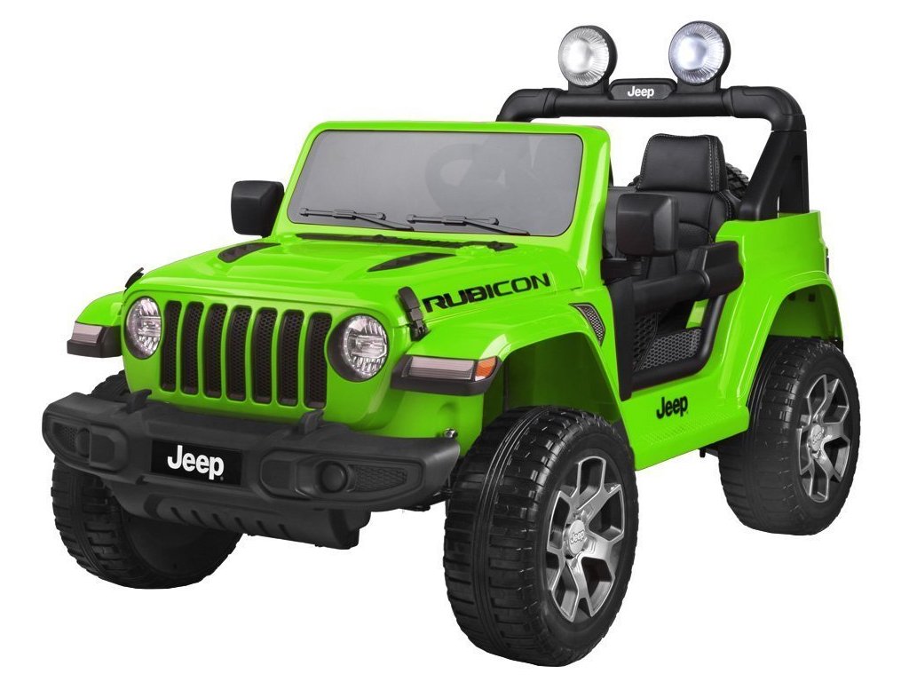 mamido Detské elektrické autíčko Jeep Wrangler Rubicon 4x4 zelené