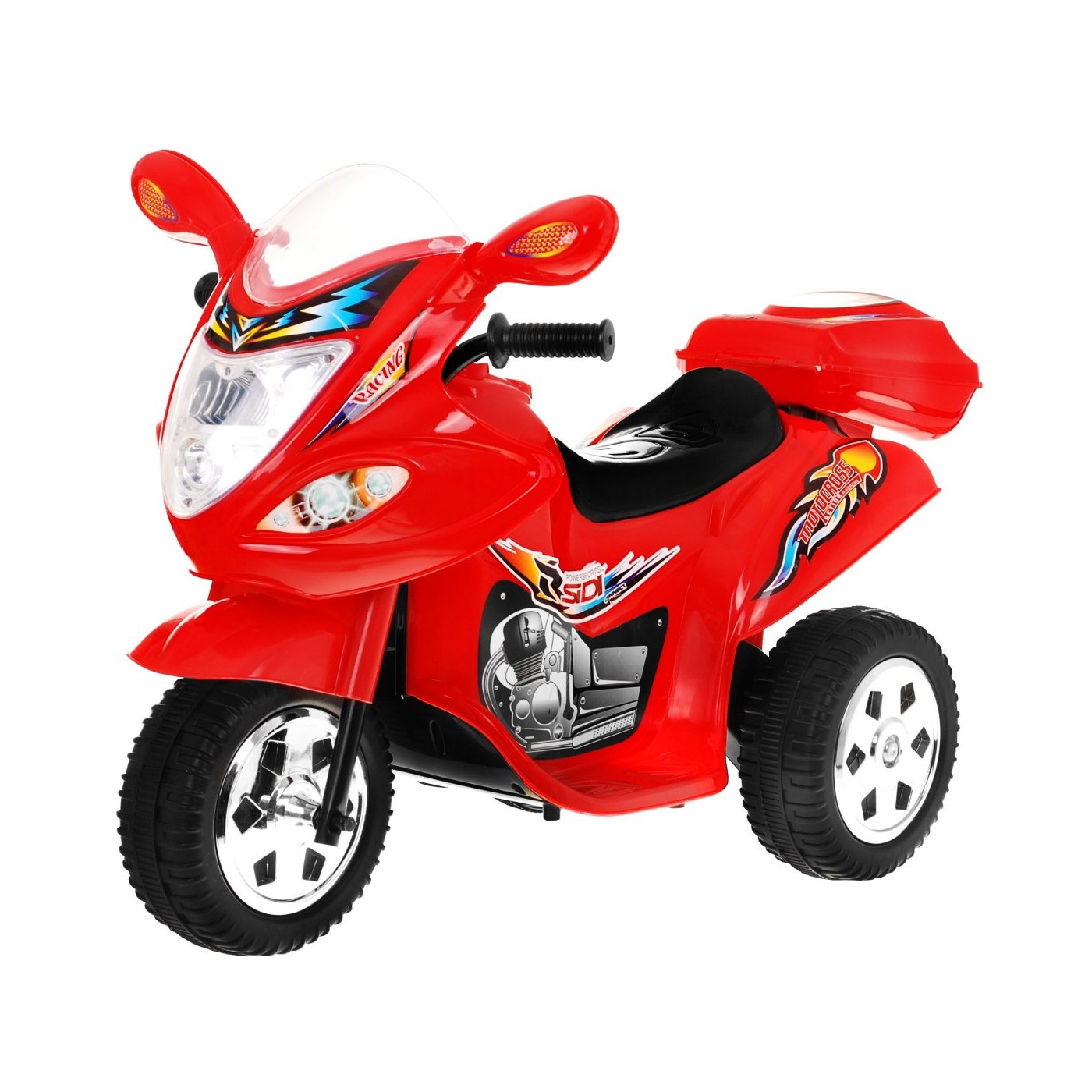 Detská elektrická motorka skúter červený