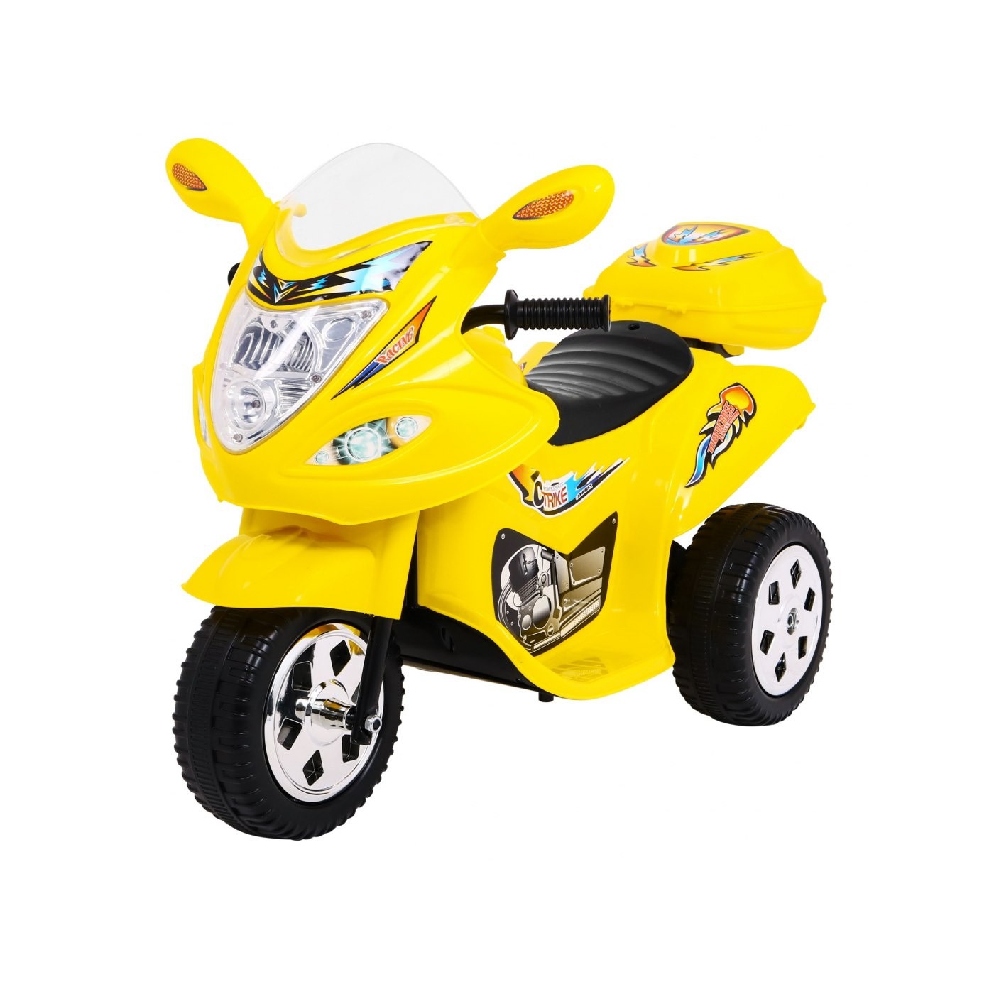 mamido Detská elektrická motorka skúter žltý