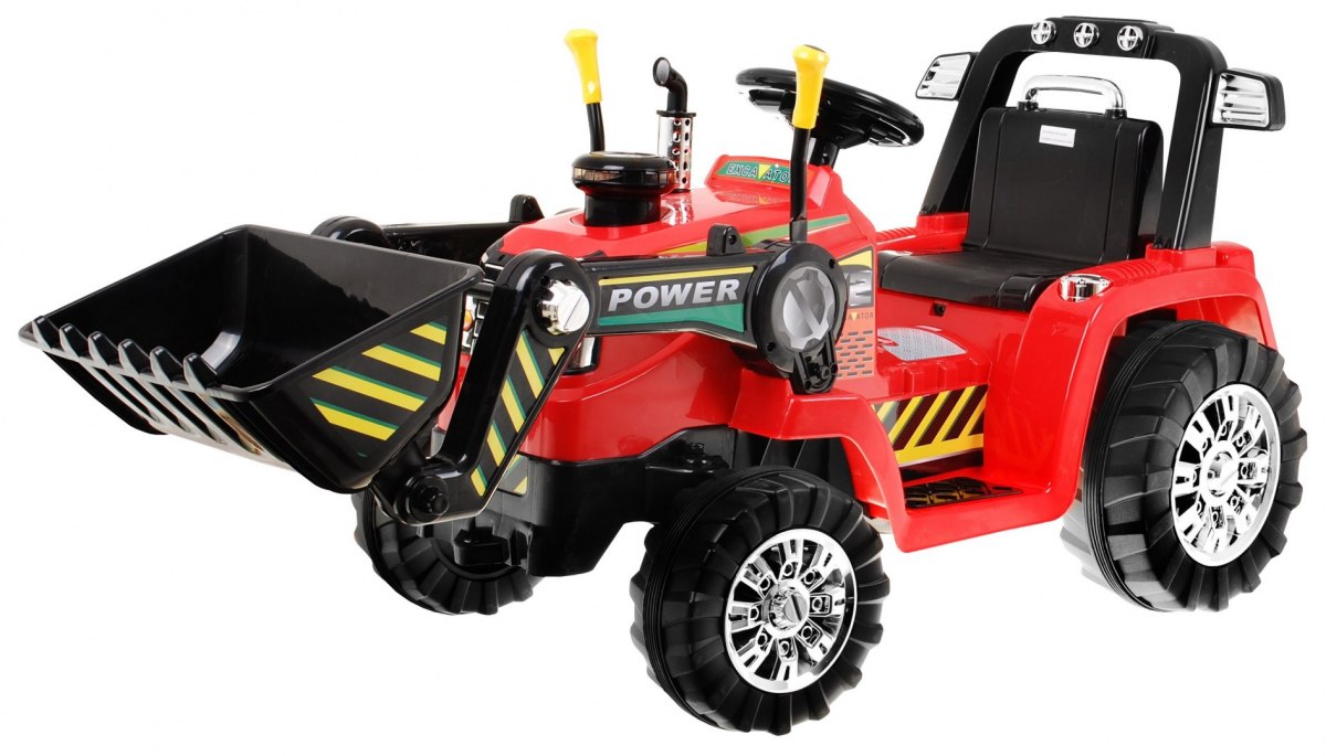 Detský elektrický traktor 2x45W červený