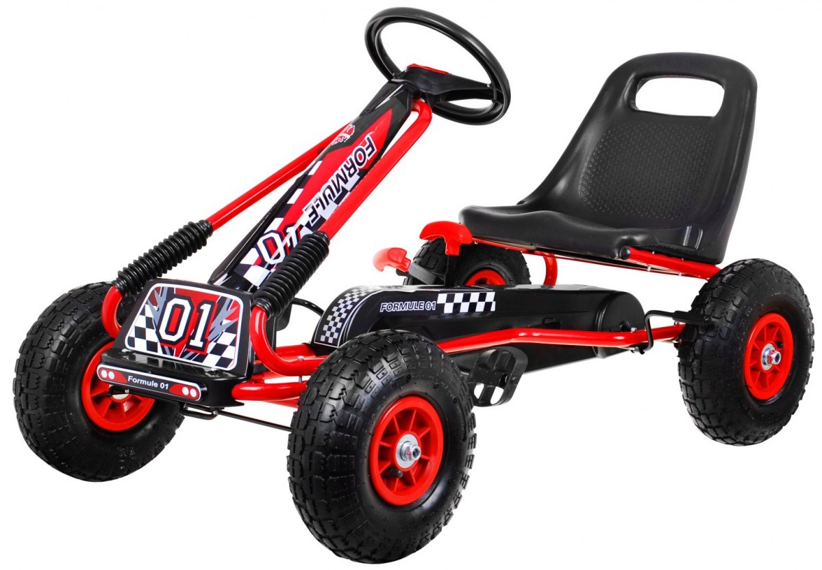 Detská šlapacia motokára Formula 01 červená