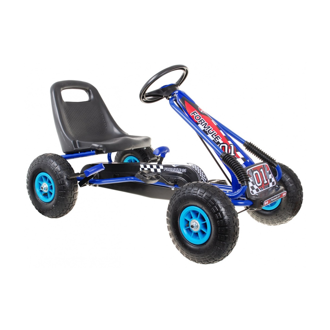 Detská šlapacia motokára Formula 01 modrá
