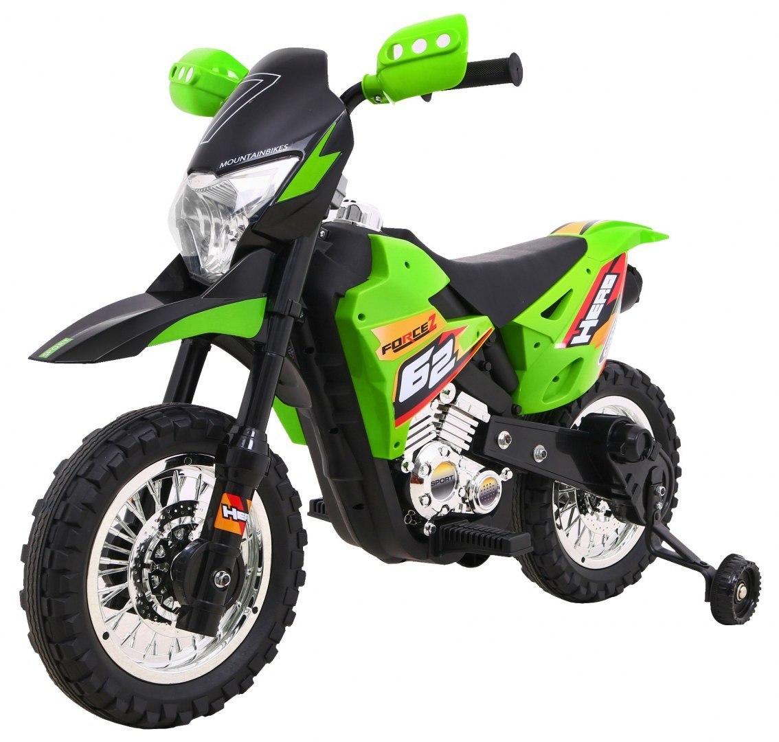mamido Detská elektrická motorka Cross Force zelená