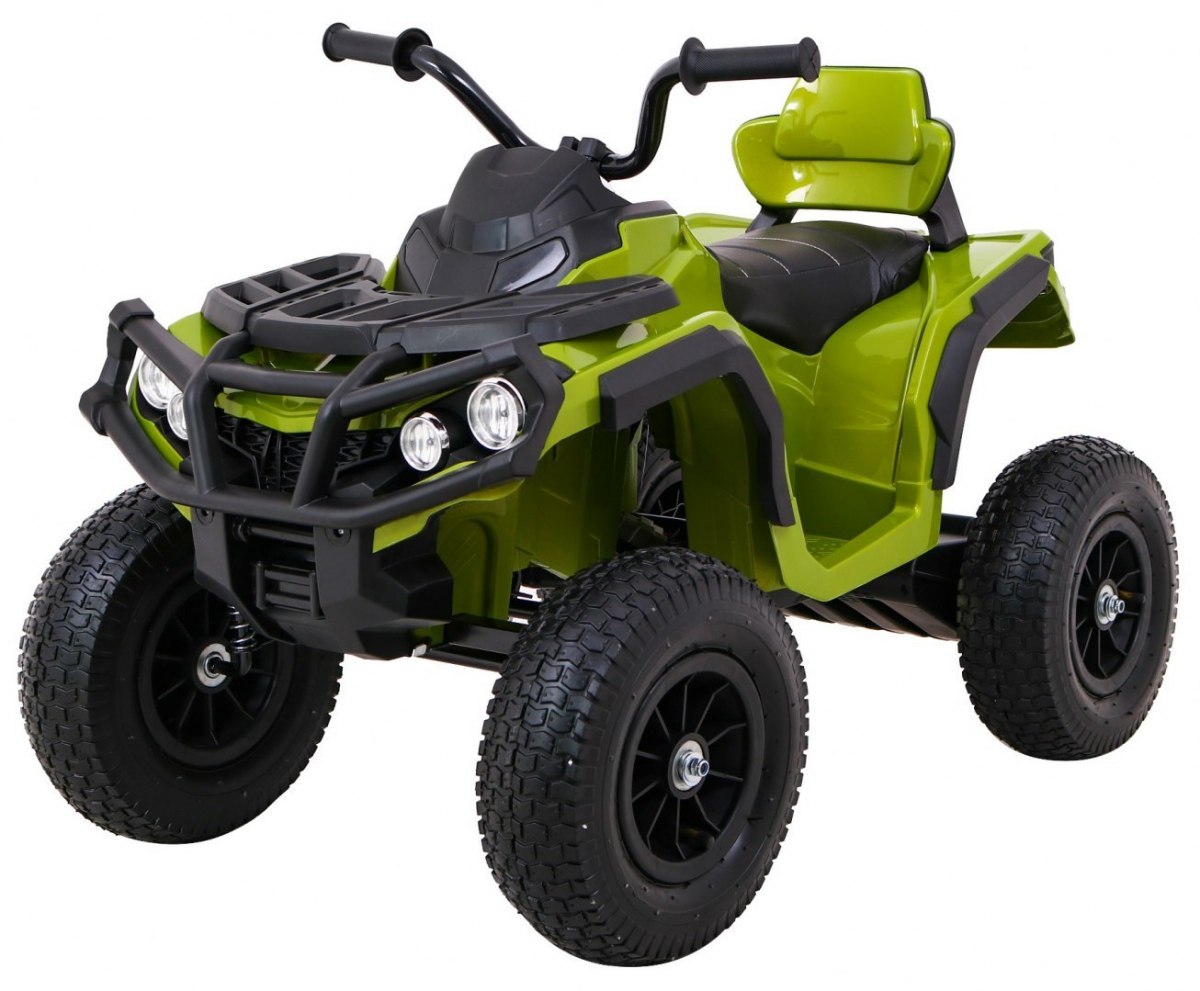 Detská elektrická štvorkolka ATV nafukovacie kolesá zelená