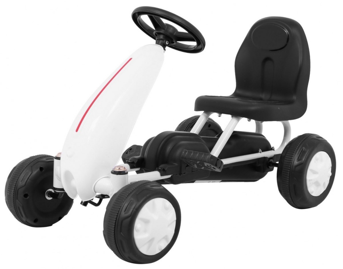 Detská šlapacia motokára biela