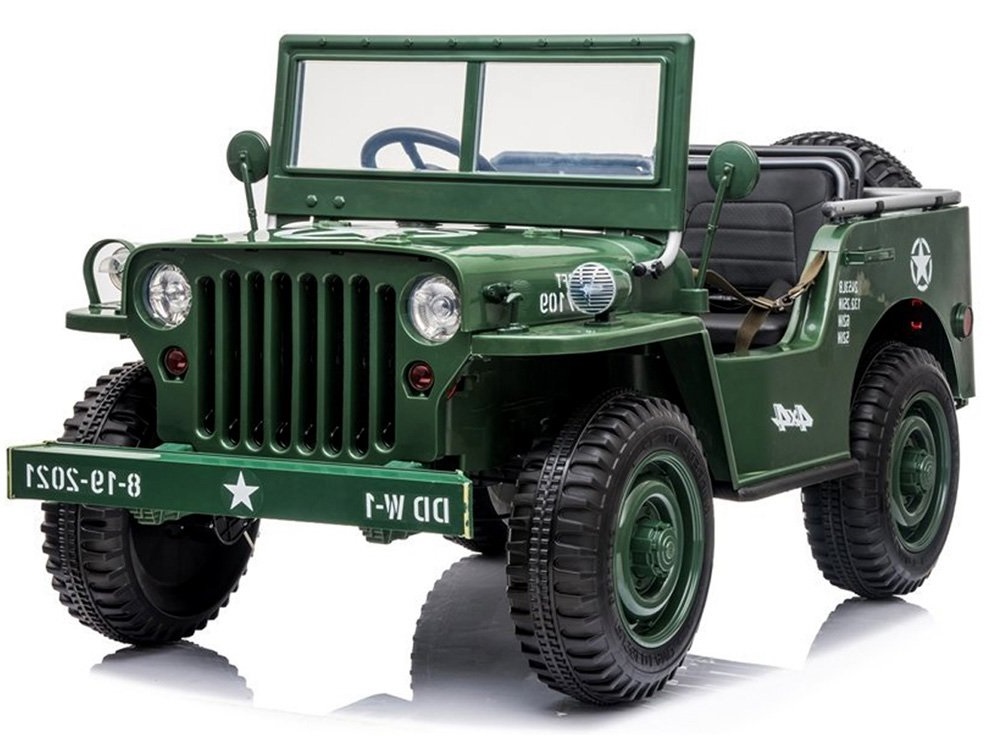 Detské elektrické autíčko jeep Willys 4x4 zelené