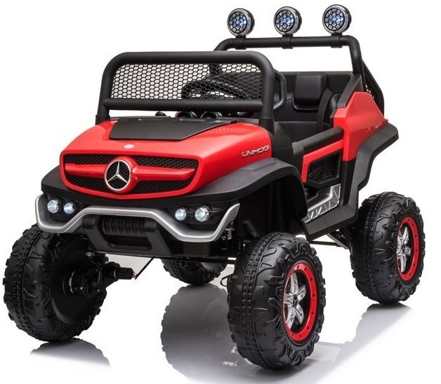 mamido Detské elektrické autíčko Mercedes-Benz Unimog S 4x4 červené