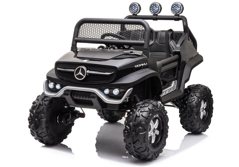 mamido Detské elektrické autíčko Mercedes-Benz Unimog S 4x4 lakované čierne