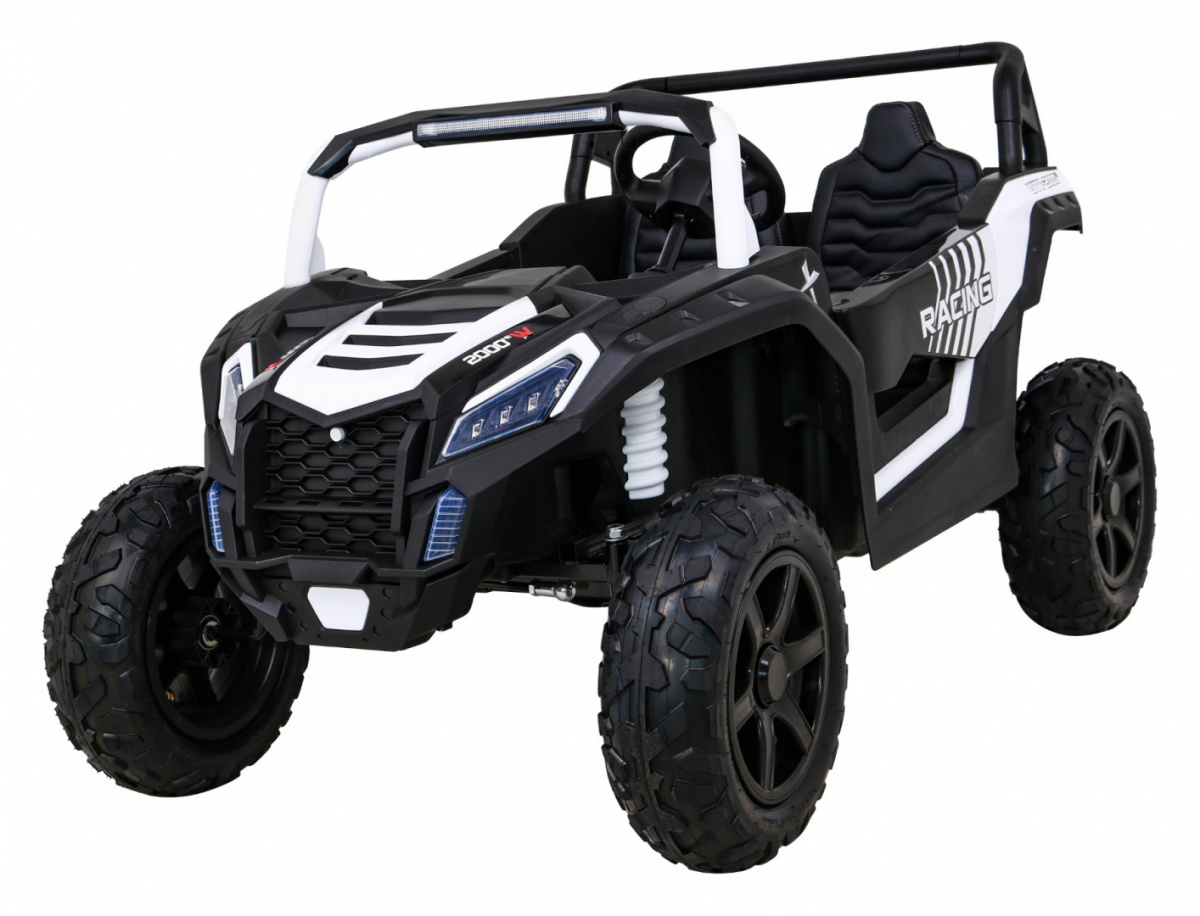 Detské elektrické autíčko Buggy UTV Strong 24V nafukovacie kolesá biele