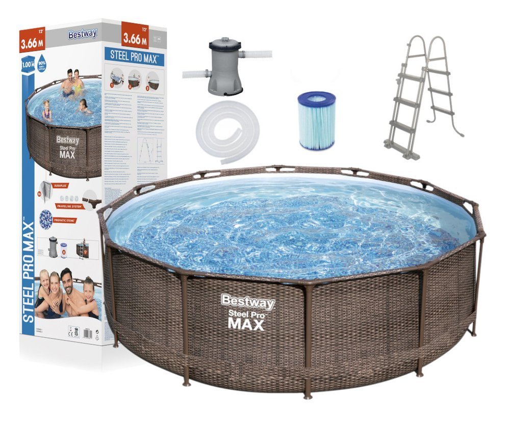 Bestway Bazén Bestway Steel Pre MAX 3,66 x 1 m hnedý