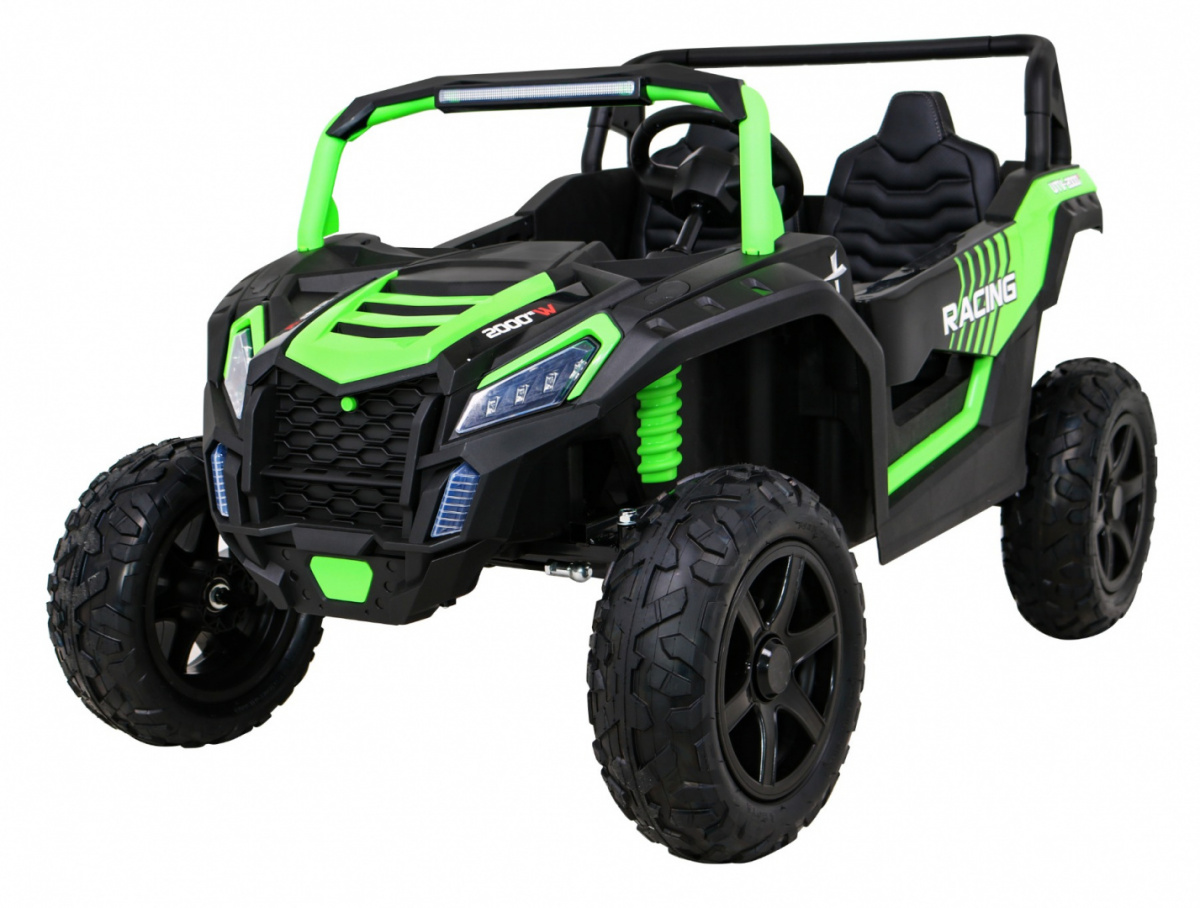 mamido Detské elektrické autíčko Buggy UTV Strong 24V nafukovacie kolesá zelené