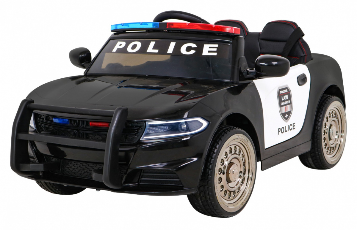 Detské elektrické autíčko Super-Police čierne