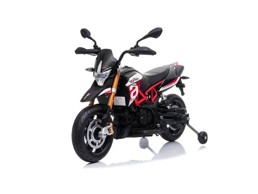 mamido Detská elektrická motorka Aprilia čierno-červená
