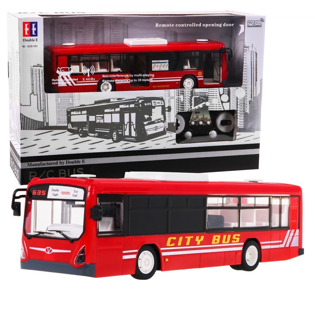 E-shop Double E Double E Autobus na diaľkové ovládanie R / C 1:20 červený