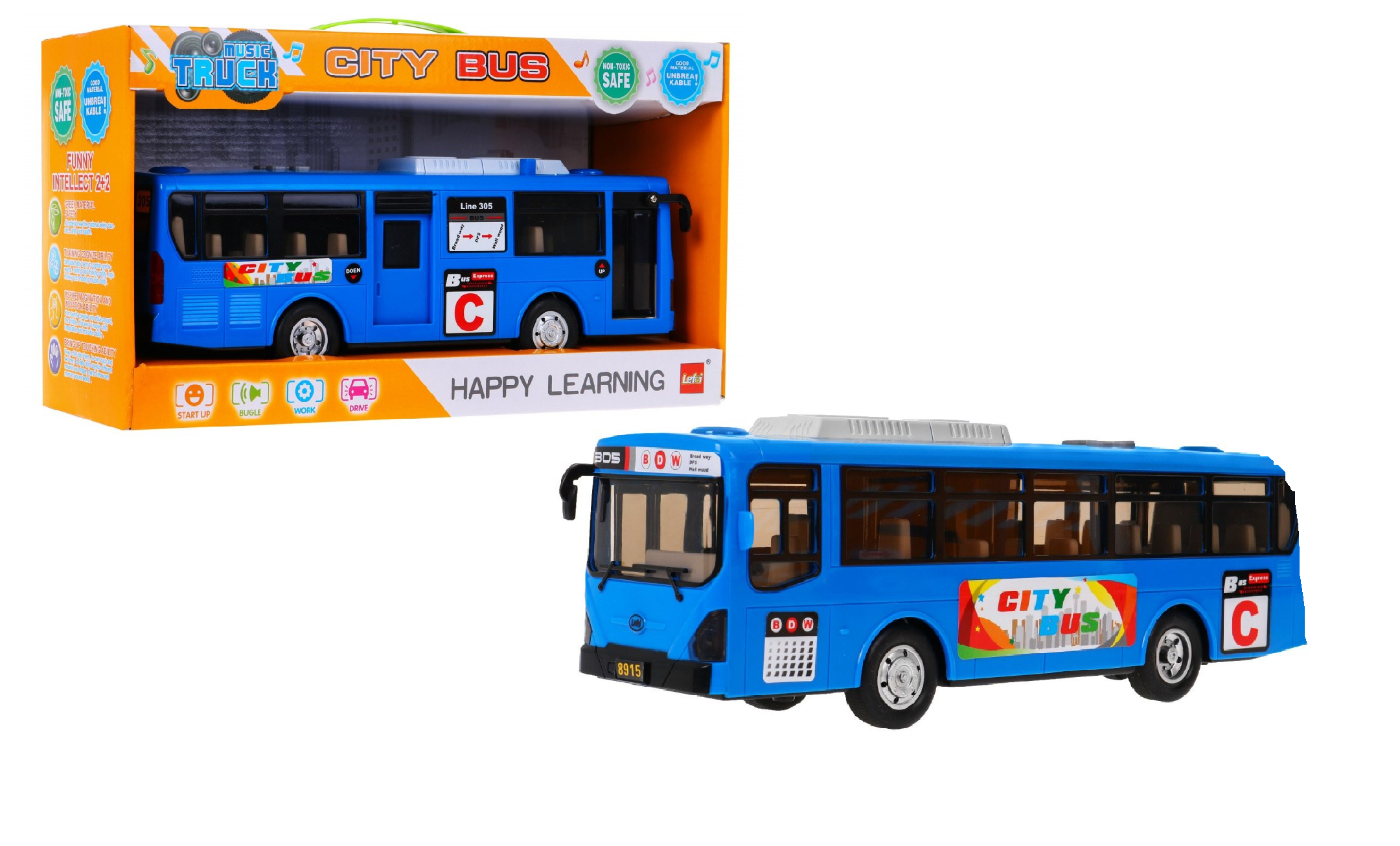 E-shop Autobus Gimbus so zvukovými a svetelnými efektmi modrý