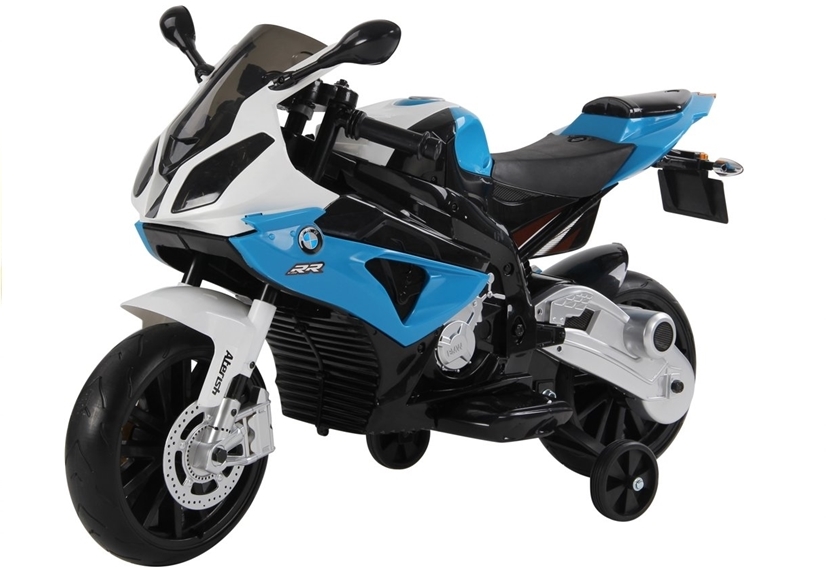 mamido Detská výkonná elektrická motorka BMW S1000RR modrá