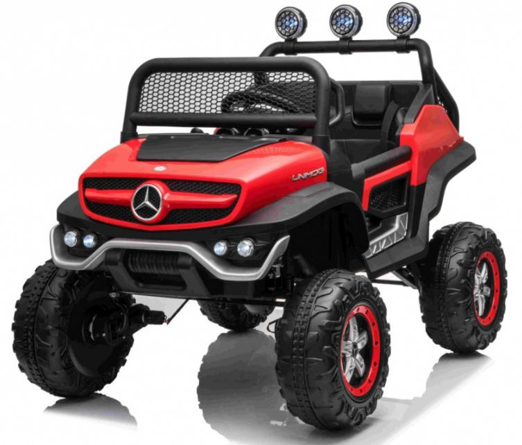 mamido Detské elektrické autíčko Buggy Mercedes-Benz Unimog 4x4 červené