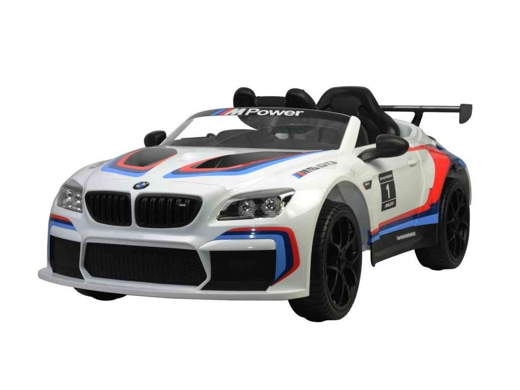 Detské elektrické autíčko BMW M6 GT3 2 x 45W biele