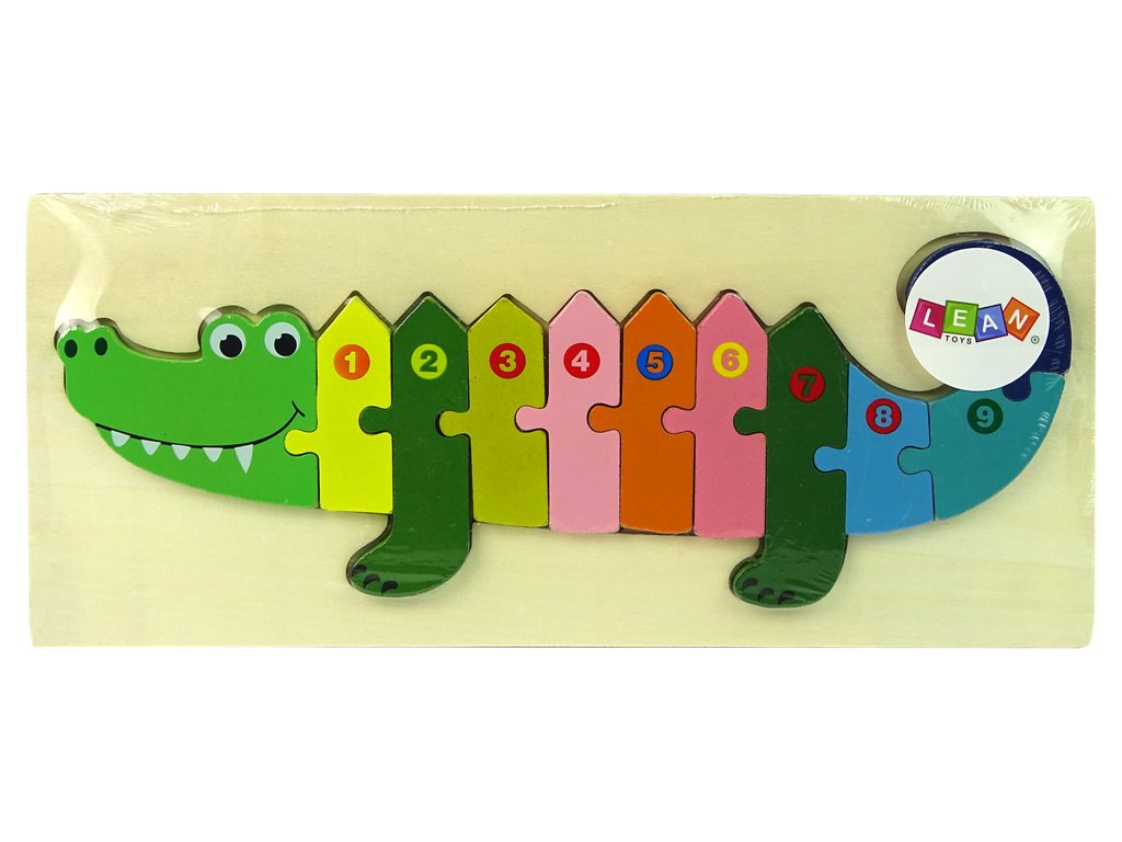 mamido Drevené puzzle krokodíl