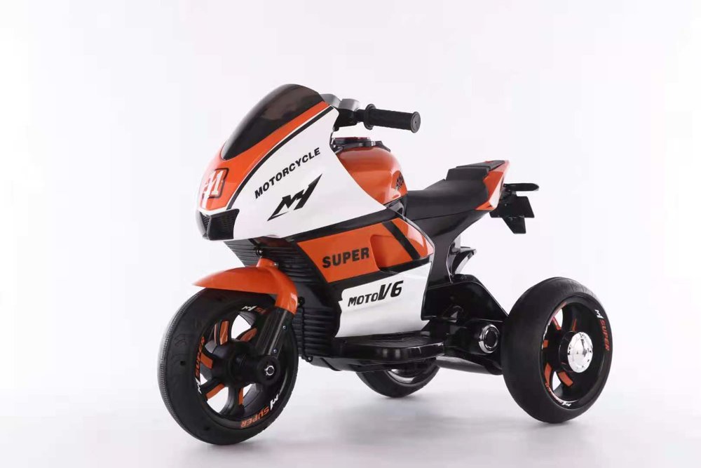 mamido Detská elektrická motorka MotoV6 oranžová