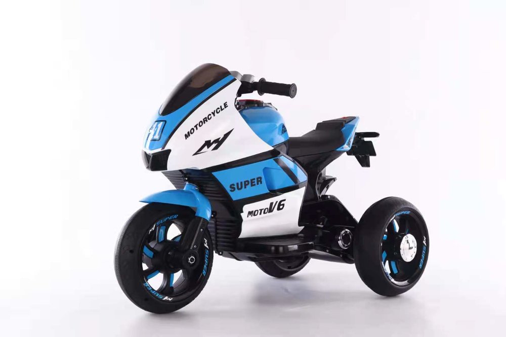mamido Detská elektrická motorka MotoV6 modrá