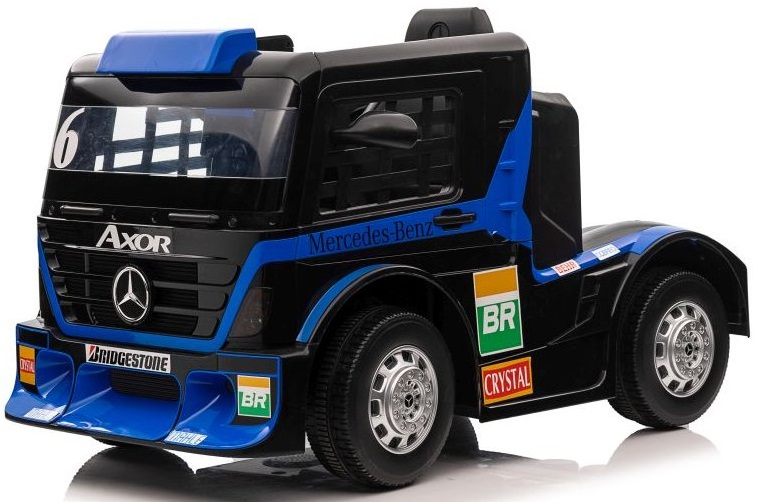 mamido Detský elektrický kamión Mercedes Axor LCD modrý