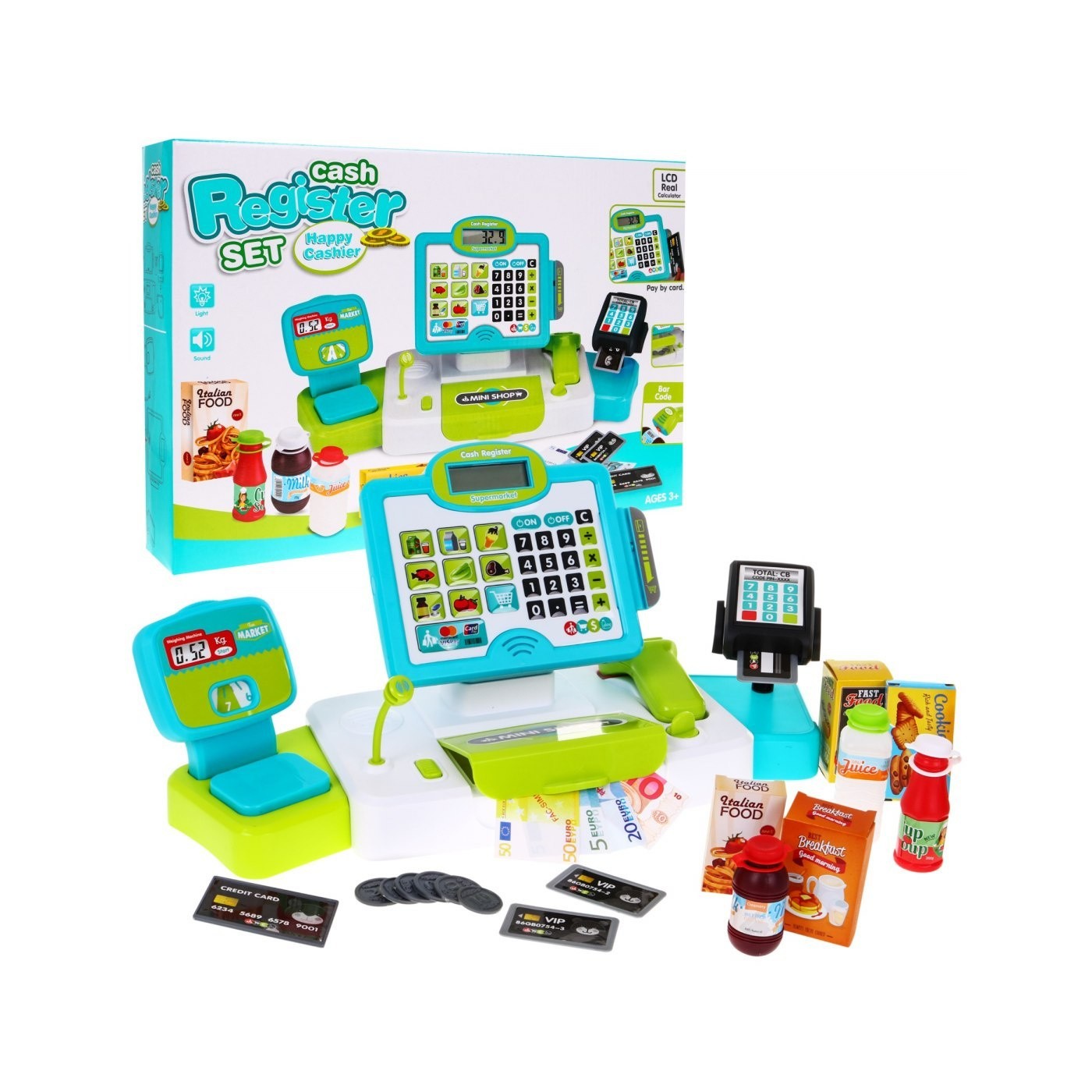 mamido Detská pokladňa s terminálom a potravinami