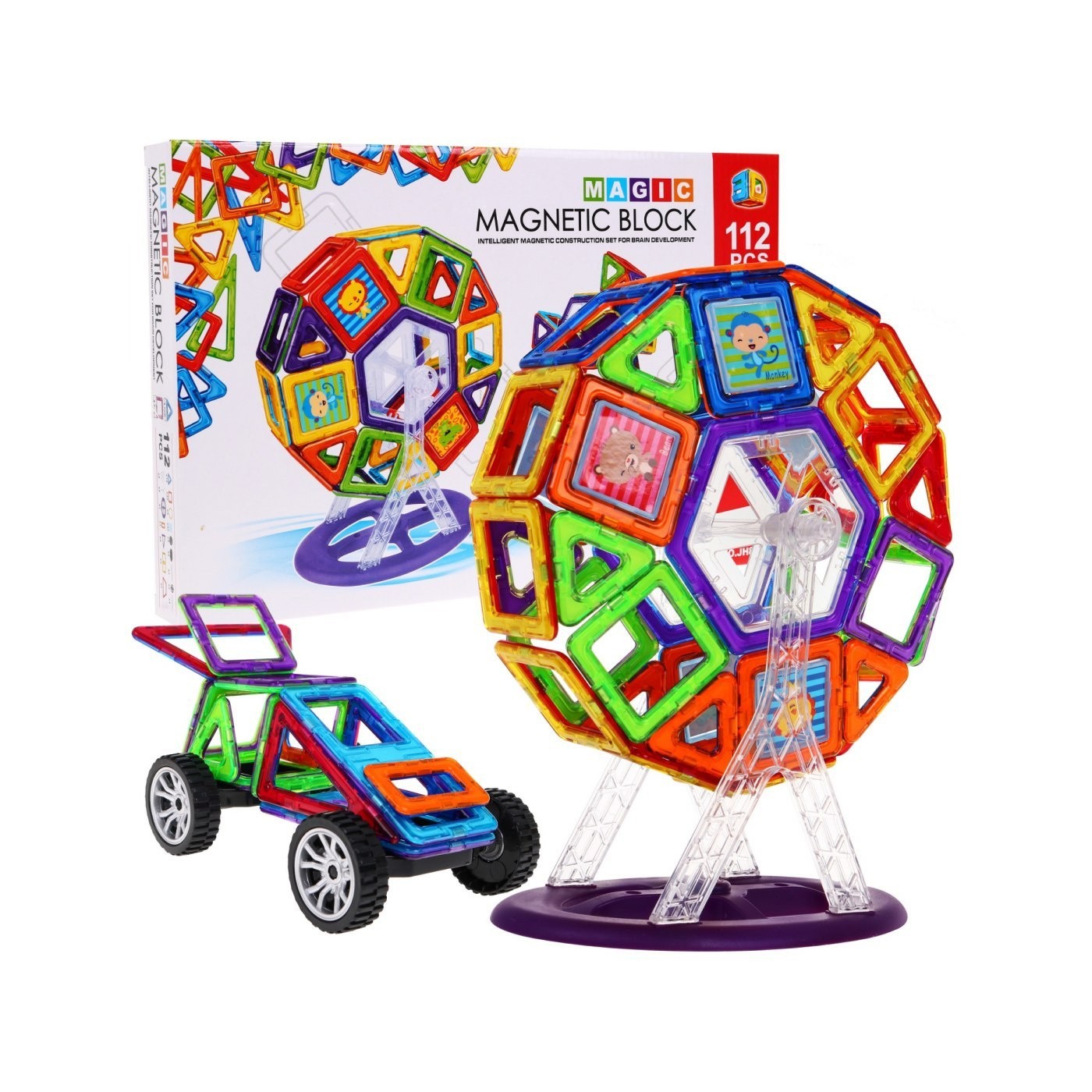 mamido Magnetická stavebnica 112 dielov