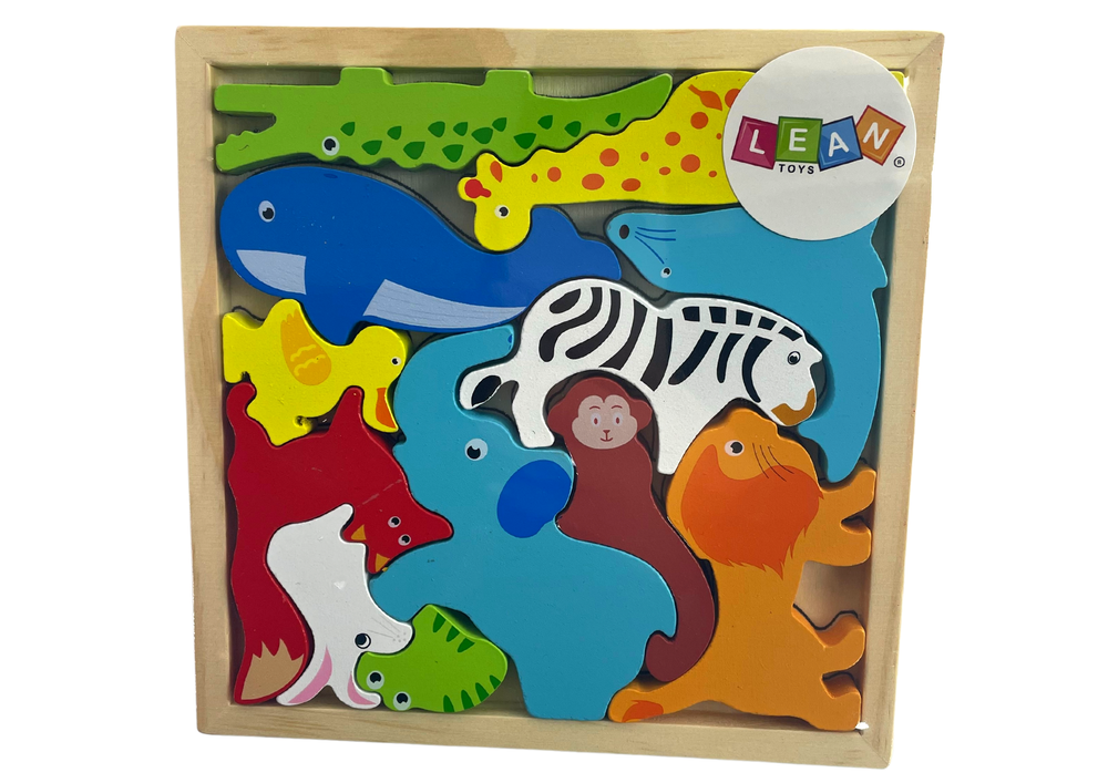 mamido Drevené puzzle pre najmenšie zvieratká