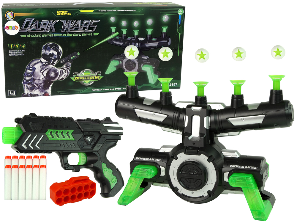 mamido Arkádová hra Rotujúca Glow Shield Glow v Dark Arrow Gun