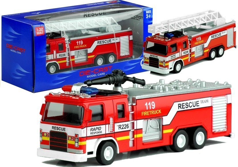 Auto hasičské auto s rebríkom 2 typy 1:32