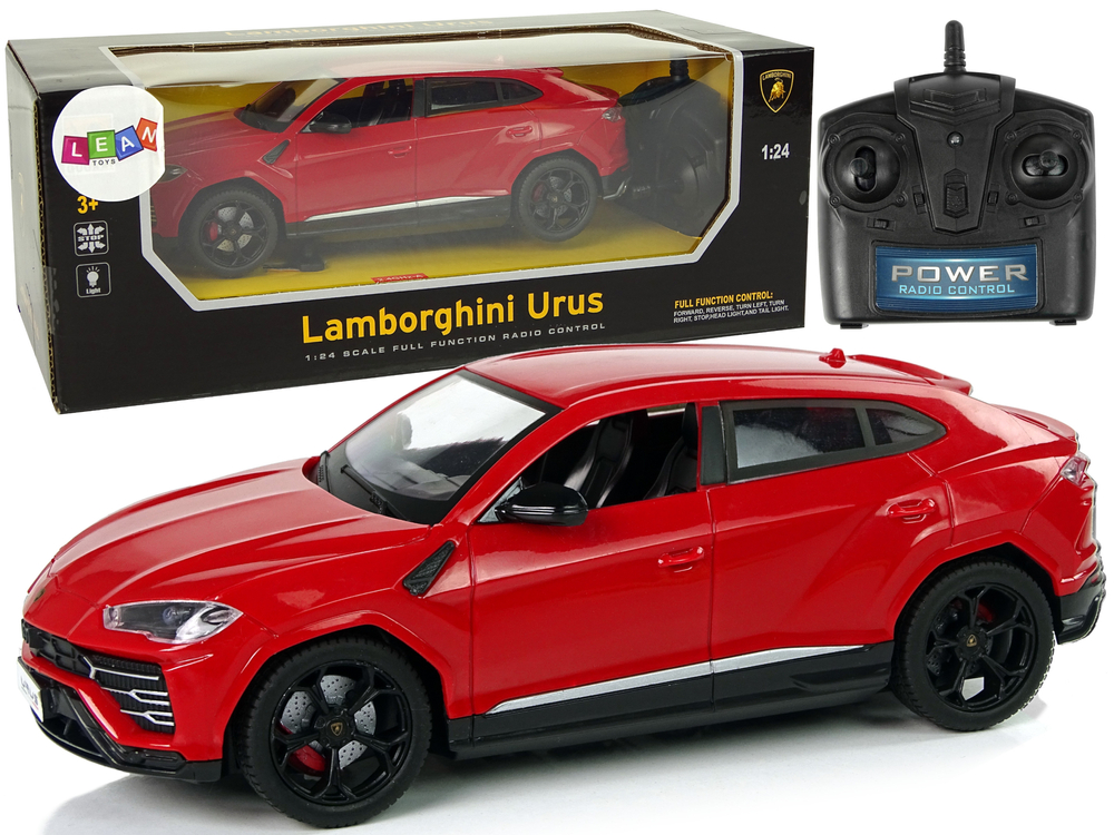 Auto R/C 1:24 Lamborghini Urus červená 2,4 g Light