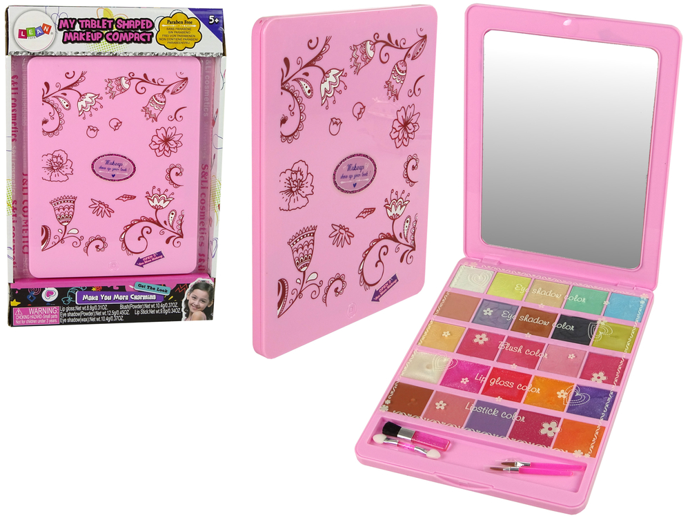 Beauty Set Palette Mirror Shadows Lip Gloss
