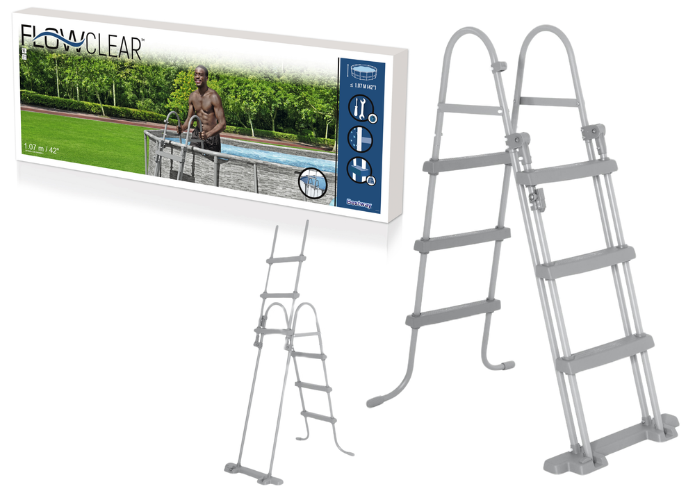 E-shop Bestway Bezpečný rebrík pre bazény 107 cm Bestway 58330