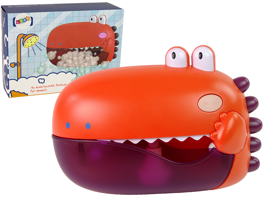 E-shop Bubble mydlo Bubble hračka dinosaurus červená batéria prevádzkovaná