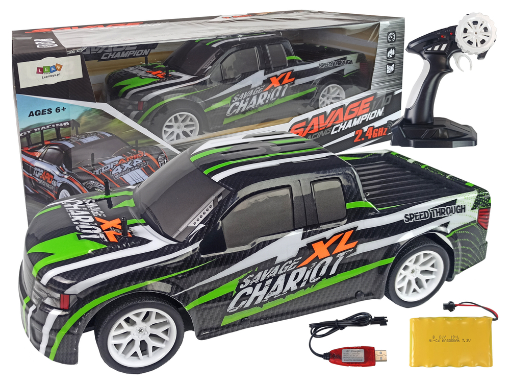 Diaľkovo ovládané auto R/C Pick Up 15-20 km/h Zelená