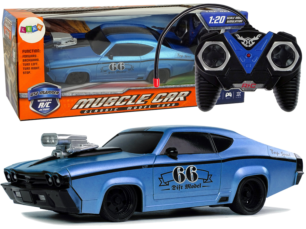 mamido Diaľkové ovládanie Classic Sports Car 1:20 Modré diaľkové ovládanie