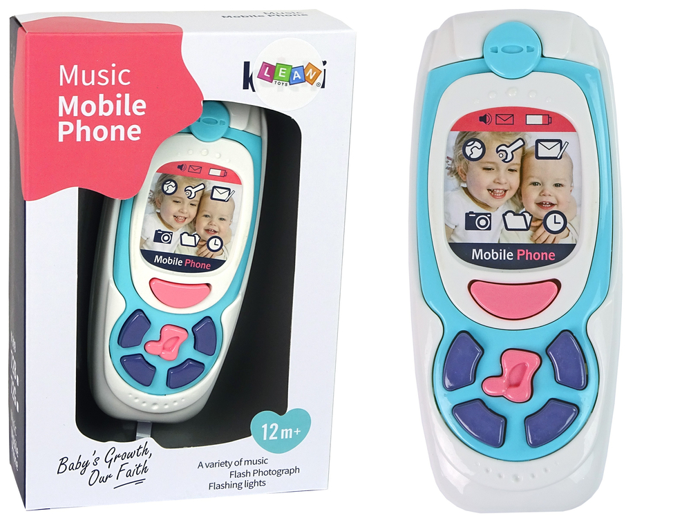 Deti vzdelávací mobilný telefón Melody modrá