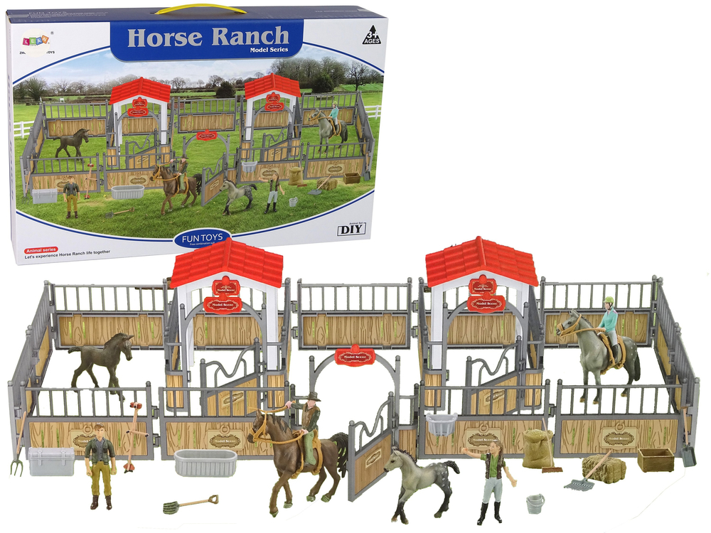 E-shop DIY skladacia súprava Ranch Farma koňa Jazda na koni