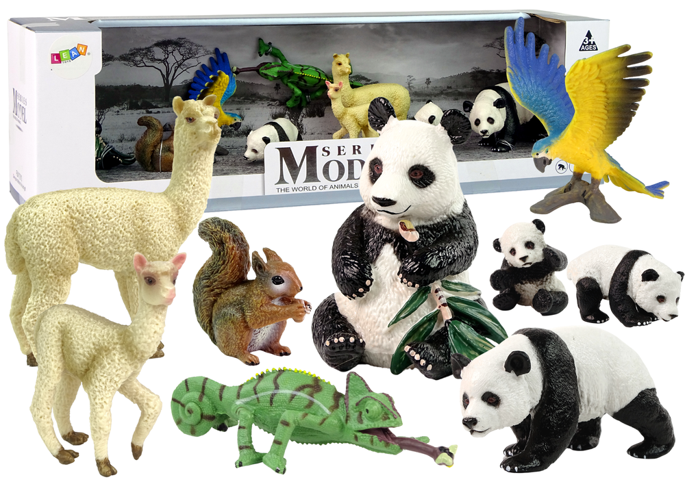 mamido Figúrka zvierat Set Papagáj Panda
