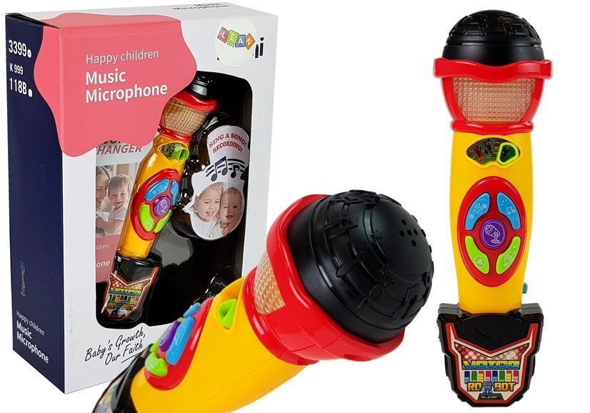 Mikrofón žlto-čierne karaoke nahrávanie piesní