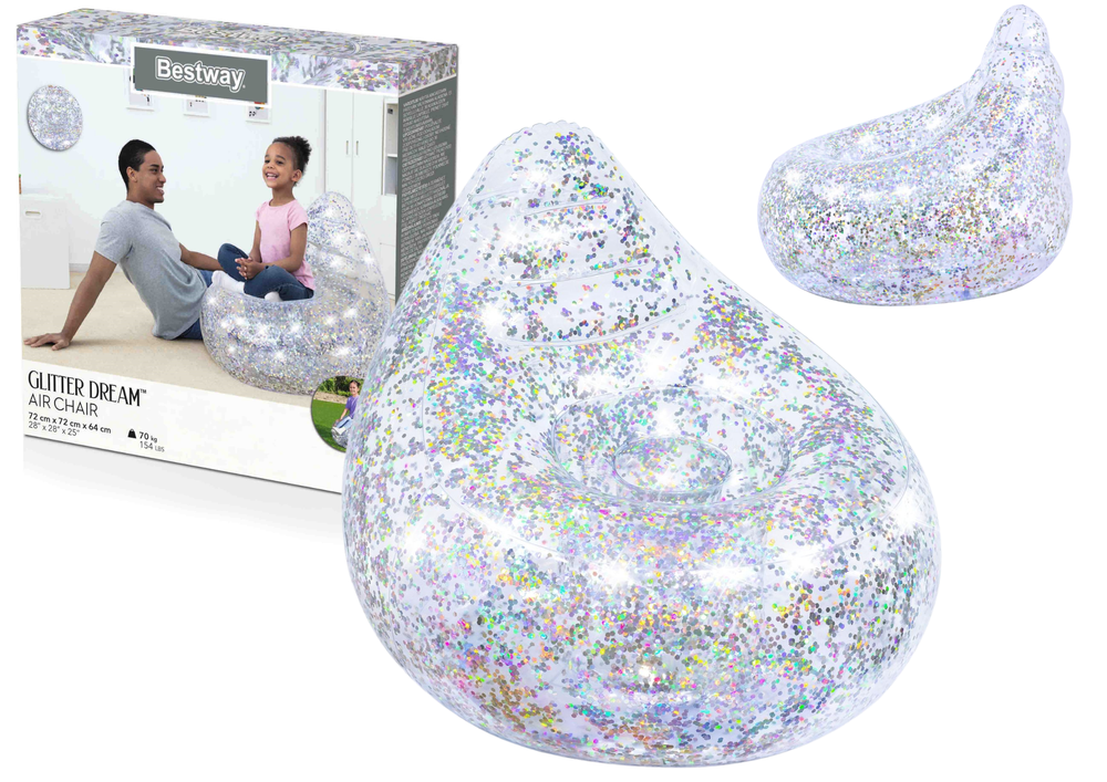 E-shop Nafukovacie kreslo Glitter 72 x 72 x 64 cm Bestway 75105