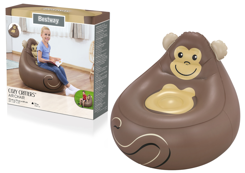 Nafukovacie kreslo Monkey 72 x 72 x 64 cm Bestway 75116