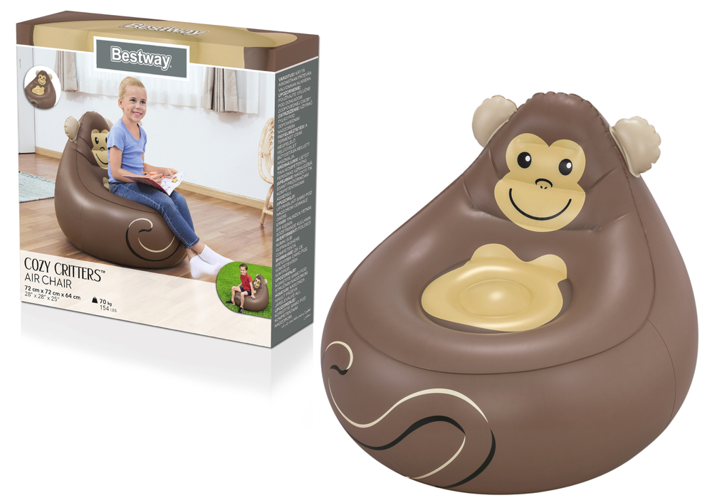 Bestway Nafukovacie kreslo Monkey 72 x 72 x 64 cm Bestway 75116