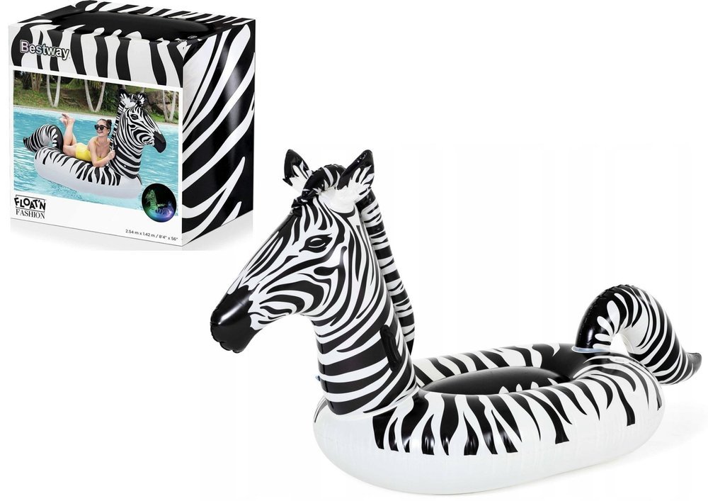 E-shop Bestway Nafukovací matrac Zebra LED 254 x 142 cm Bestway 41406